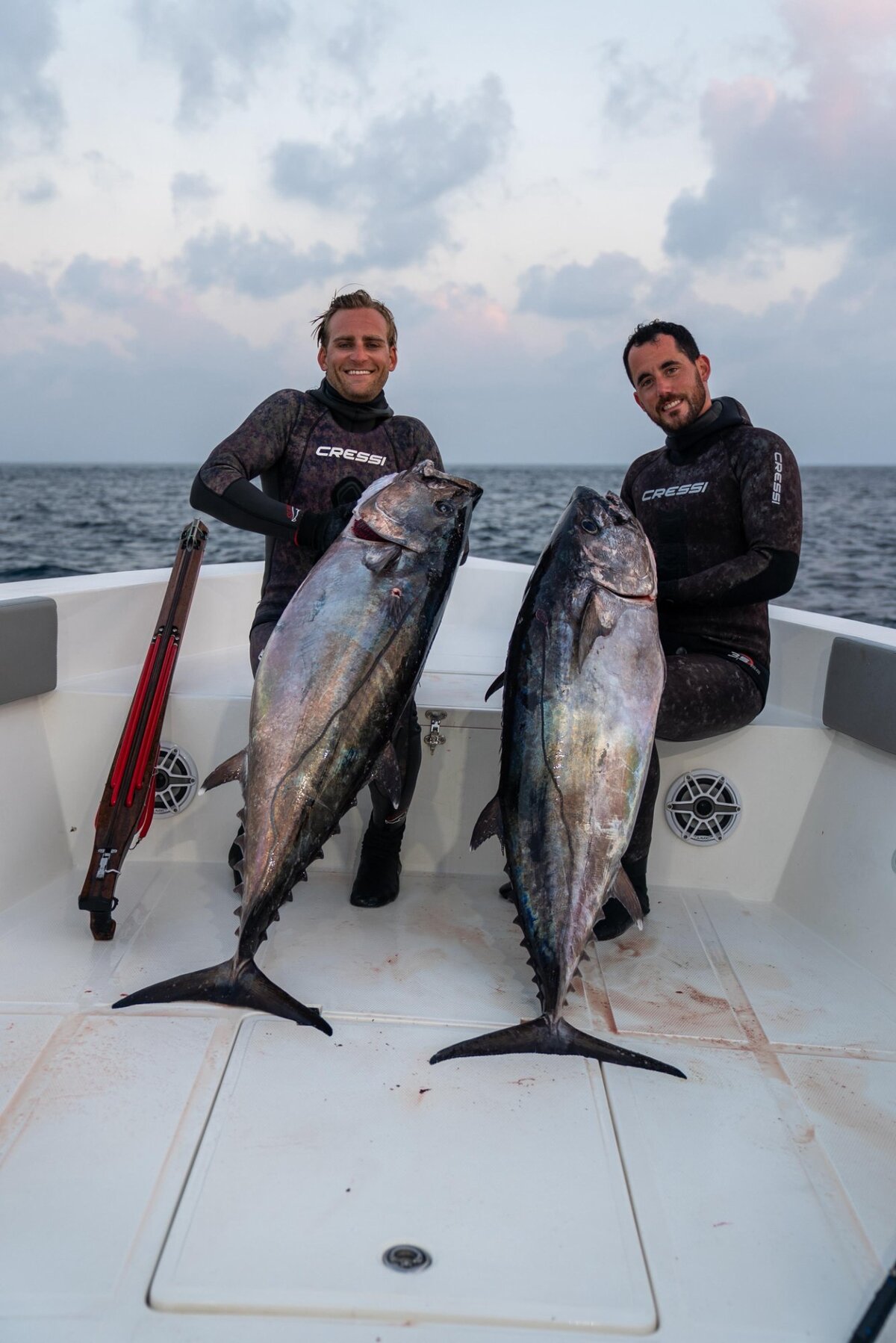 Guest with catch on Spear Maldives charter