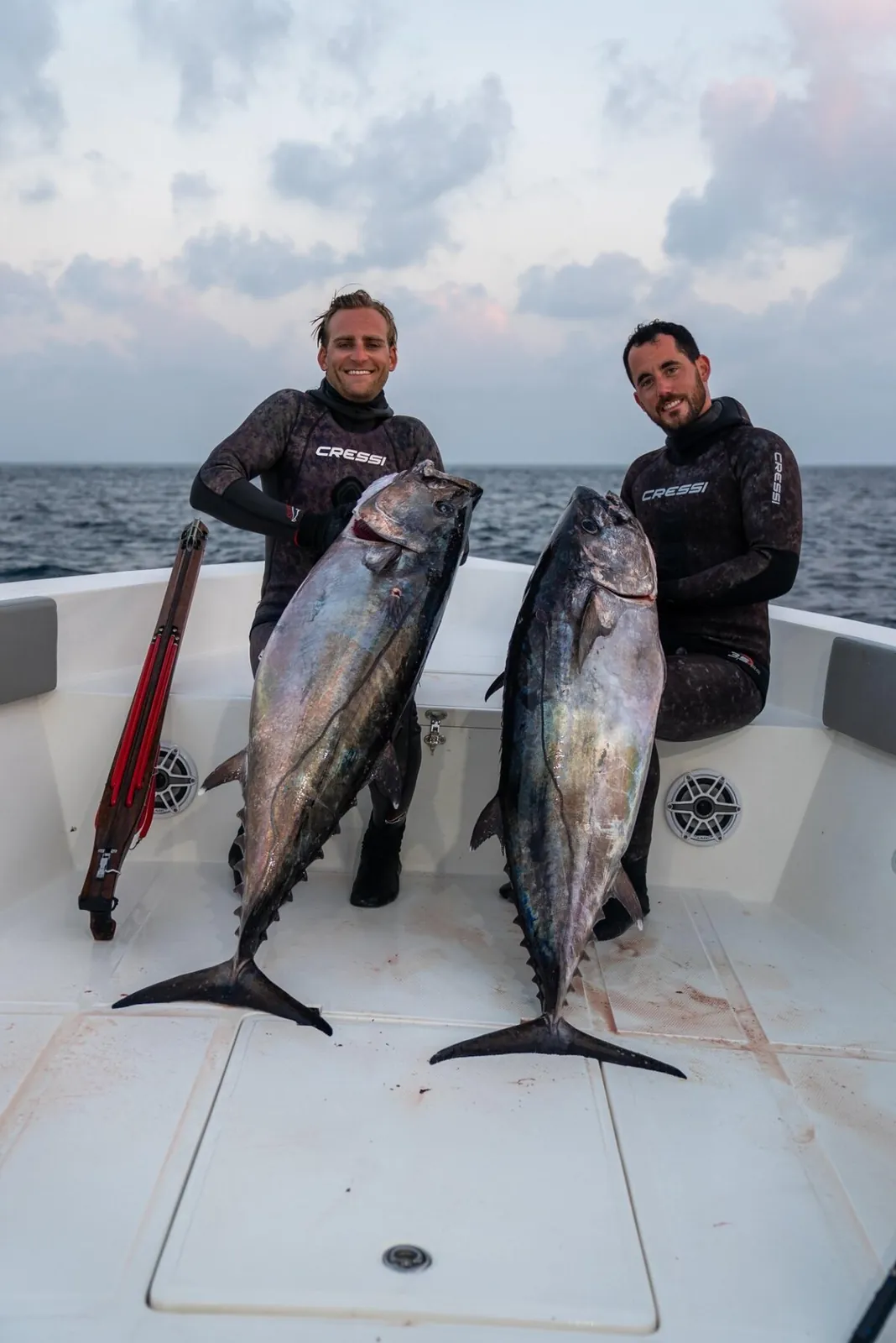 Guest with catch on Spear Maldives charter
